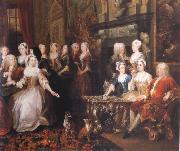 HOGARTH, William Company in Wanstead House china oil painting reproduction